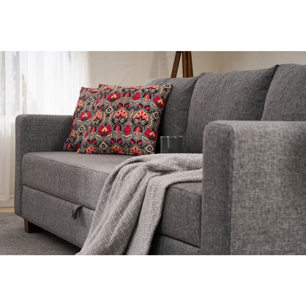 Aly - Siva Troosjedna Sofa na Razvlačenje slika 3