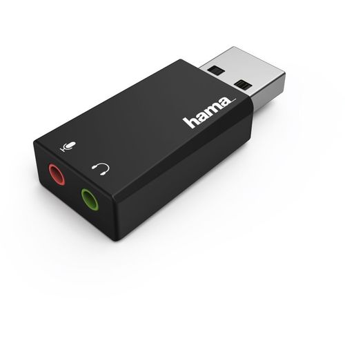 Hama USB zvučna kartica 2x3,5mm ženski na USB-A muški slika 1