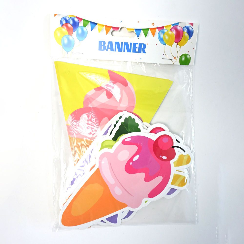 Baner Happy Birthday 2.5m ICE CREAM slika 1
