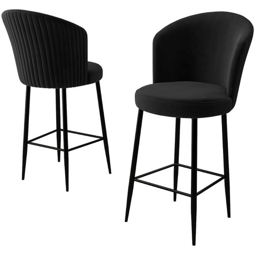 Fora - Black Black Bar Stool Set (2 Pieces) slika 3