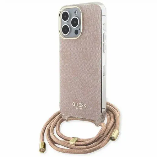 Originalna GUESS Hardcase GUHCP15LHC4SEP torbica za iPhone 15 Pro (Crossbody Cord 4G Print / pink) slika 1