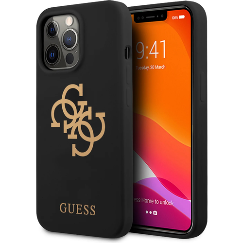 Maska Guess Hc Silicone za iPhone 13 Pro 6.1 crna (GUHCP13LLS4GGBK) slika 1