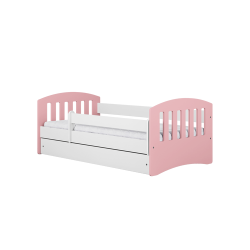 Drveni dječji krevet Classic s ladicom - svijetlo rozi - 160*80cm slika 4