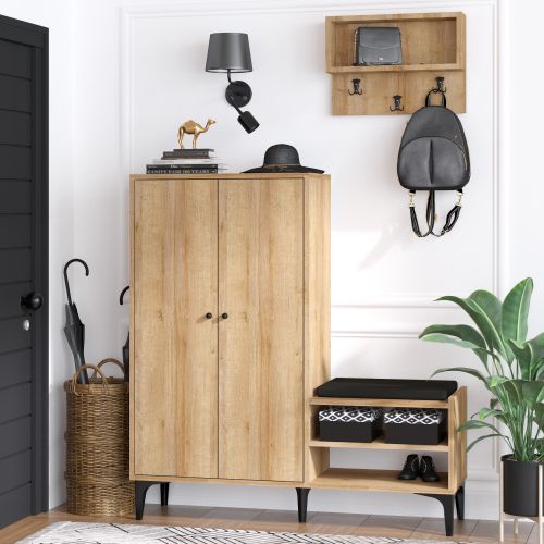 Jess Oak Shoe Cabinet slika 2