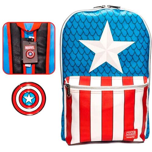 Loungefly Marvel Captain America backpack with pin 45cm slika 1