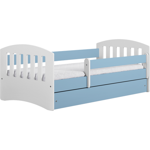 Drveni dječji krevet Classic sa ladicom - 160x80cm - Plavi slika 2