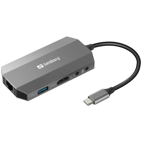 Docking station Sandberg 6in1 USB-C - HDMI/USB 3.0/USB C/LAN PD 136-33 slika 1
