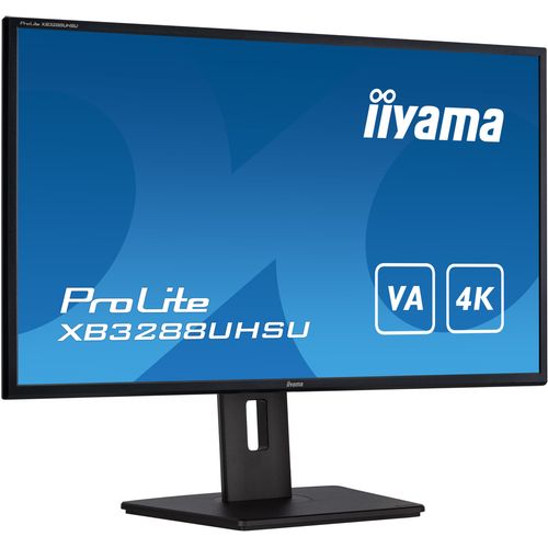 IIYAMA Monitor LED XB3288UHSU-B5 32'' VA panel with 4K resolution 3840 x 2160 @60Hz 300 cd/m² 3000:1 3ms HDMI DP USB height, swivel, tilt slika 3