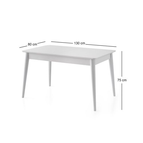 Lotus - 1124 White Extendable Dining Table slika 10