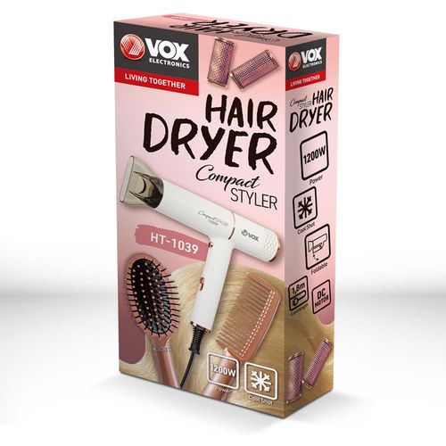 Vox HT 1039 Compact Styler  Fen za kosu, 1200 W, Sklopiva drška slika 3