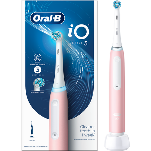 Oral-B iO Series 3 Pink, Elektična četkica za zube, Roze slika 1