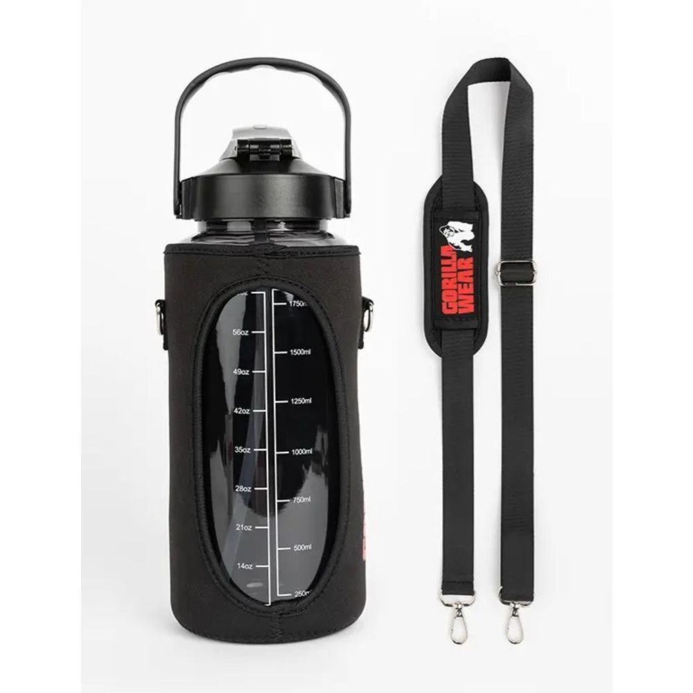 Gorilla Wear Boca za vodu sa navlakom 2000ml, Crna slika 1