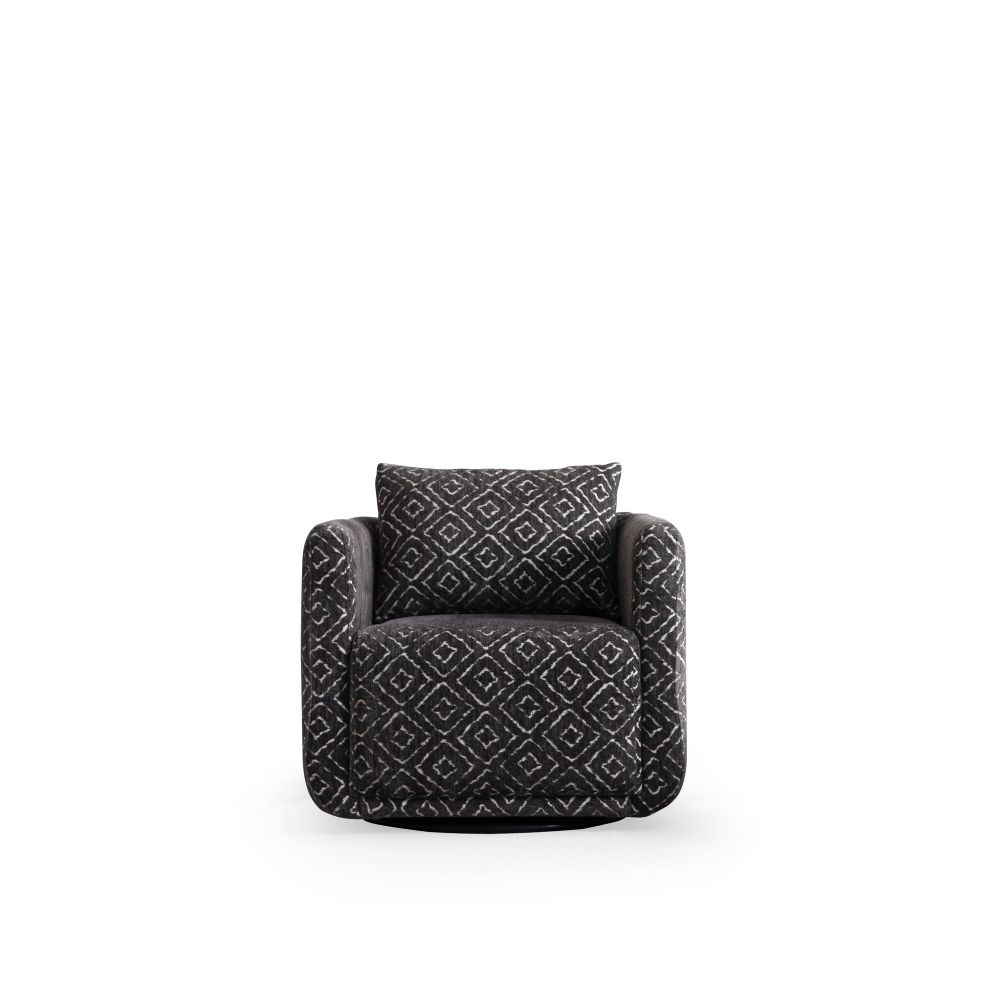 Wing Chair Nora - Crna i Bijela slika 3