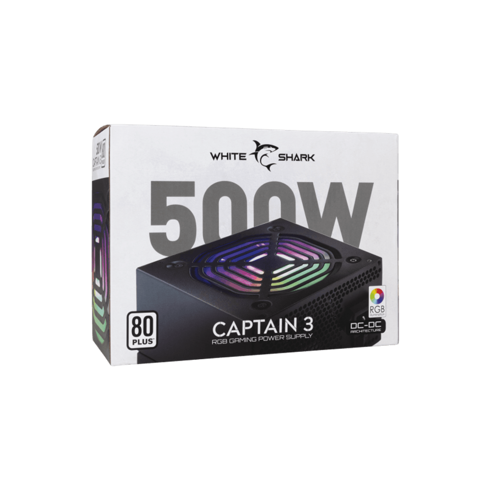 WHITE SHARK Napajanje GPSU-W500F CAPTAIN-3 / 500W, 80+, RGB slika 6