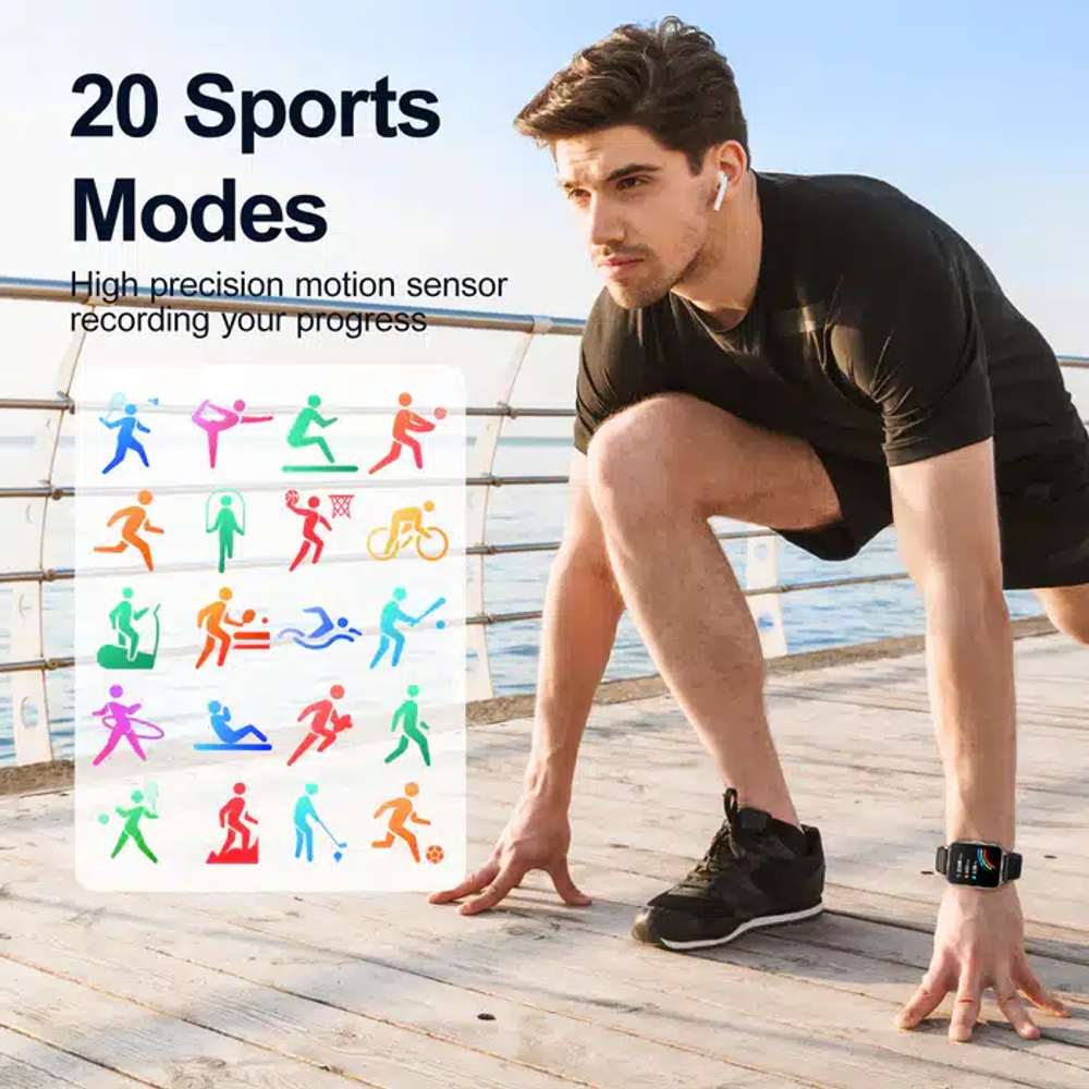 JoyRoom - SmartWatch Fit-Life (JR-FT3) - 1-83 inča- Bluetooth 5.1- Health Assistant- IP68- 250 mAh - tamno sivi slika 7