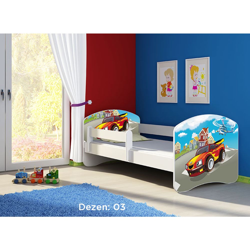 ACMA Dječiji krevet Acma II White - 180x80cm - Dezen 03 slika 2