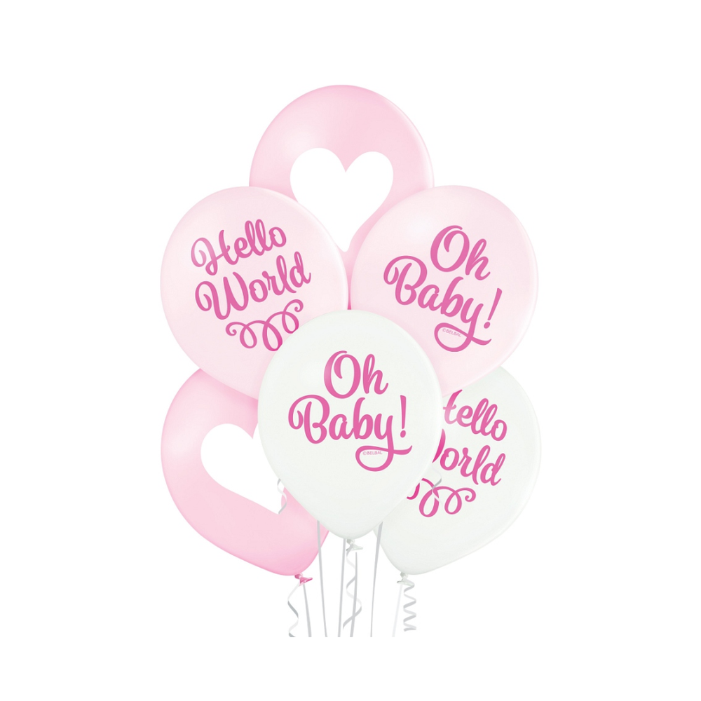 Balon Oh Baby Girl 30cm, 6kom slika 1
