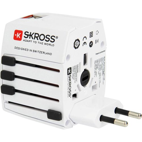 Skross adapter MUV Euro, Aus/Kina, UK, SAD/Japan + 2x USB-A slika 4