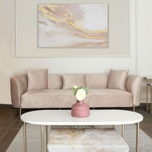 Macaroon - Cream Cream 3-Seat Sofa