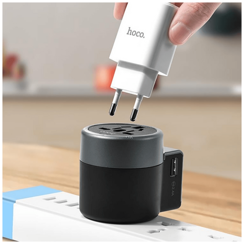 hoco. Punjač kućni, univerzalni, EU/UK/US/AU, 2 x USB,2.5 A - AC4 Dual port rotating charging slika 4