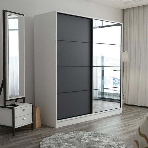 Kale - 3967 WhiteAnthracite Wardrobe slika 2