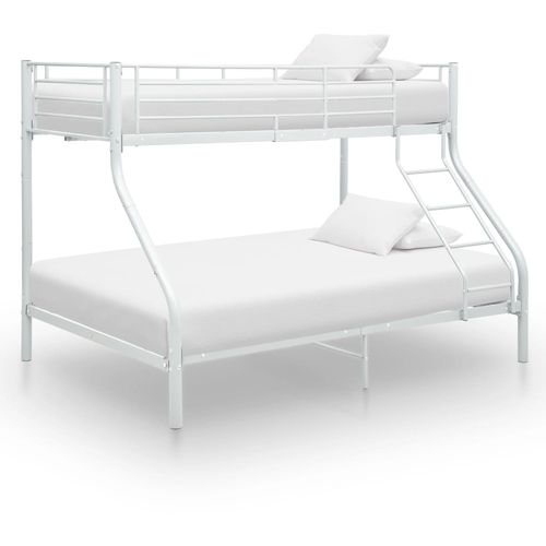 Okvir za krevet na kat bijeli metalni 140 x 200 / 90 x 200 cm slika 22