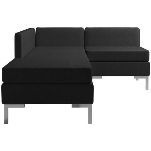 4-dijelni set sofa od tkanine crni slika 25