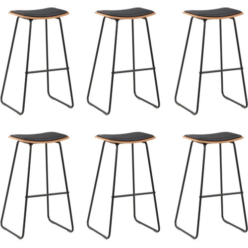 Barski stolci od umjetne kože 6 kom crni slika 16