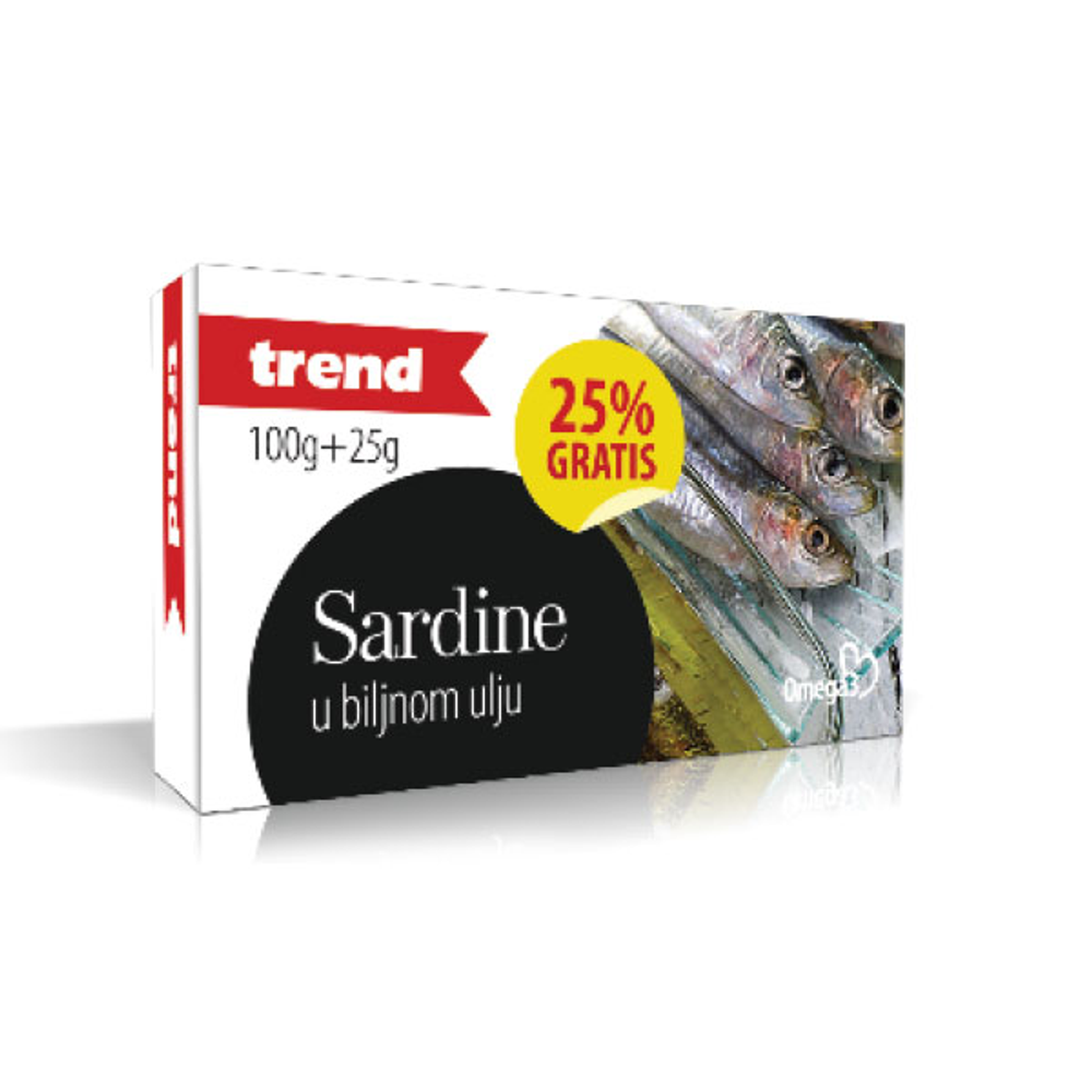 Trend Sardina u biljnom ulju 100+25g slika 1