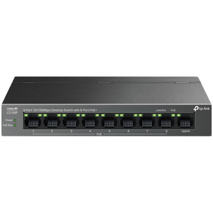 TP-Link LS109P 9-Port 10/100 Mbps Desktop Switch with 8-Port PoE+