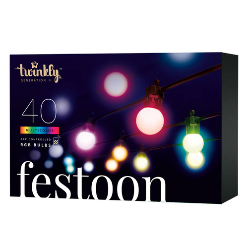 Twinkly, Festoon pametne lampice, višebojno izdanje, 40L G45, BT + WI-FI slika 2