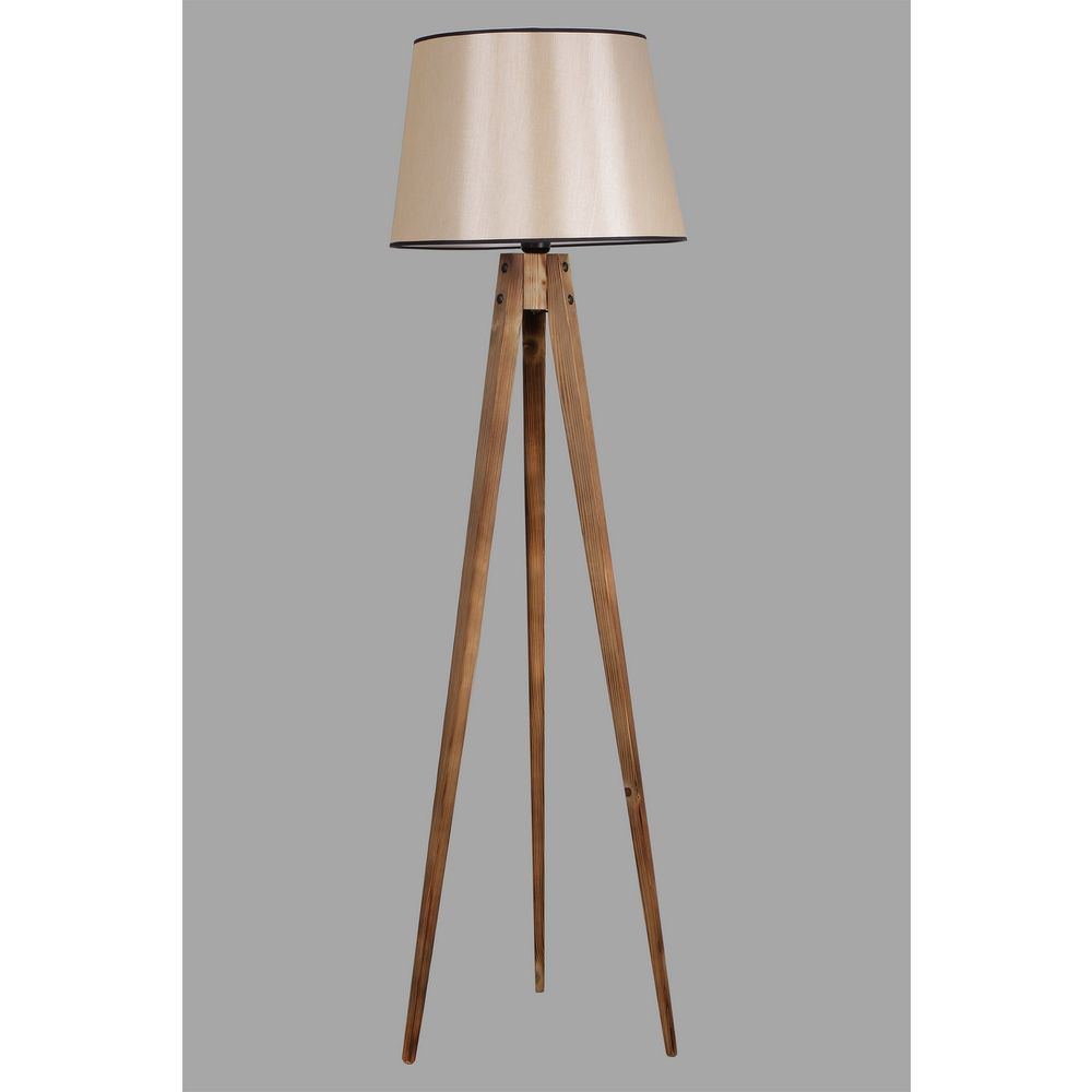 Tripod Yanık Lambader Pramit 15-3 Abajurlu Smeđi Podni Lampa slika 3