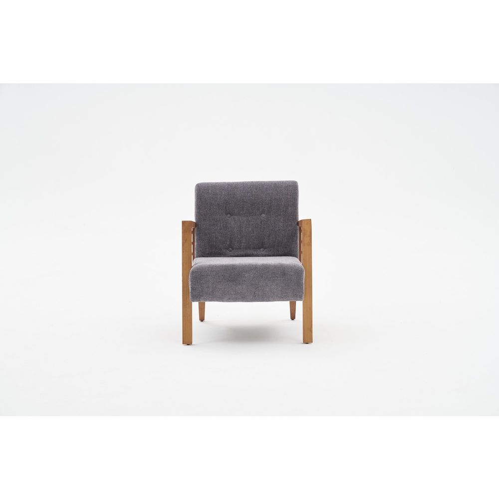 Sivi Wing Chair - Kemer slika 3