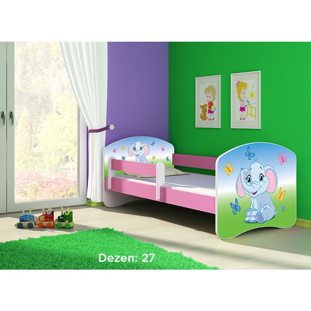 ACMA Dječiji krevet Acma II Pink - 140x70cm - Dezen 27 slika 2