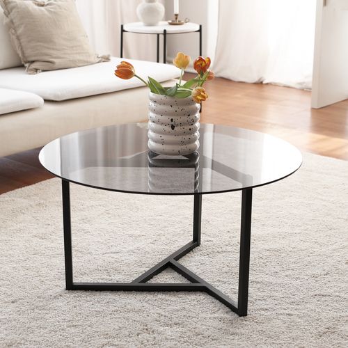 Trio sehpa / füme temperli cam S402F Fume
Black Coffee Table slika 3