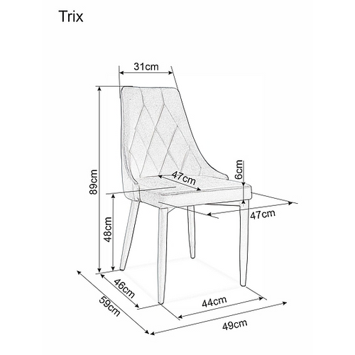 Stolica Trix- bež slika 2
