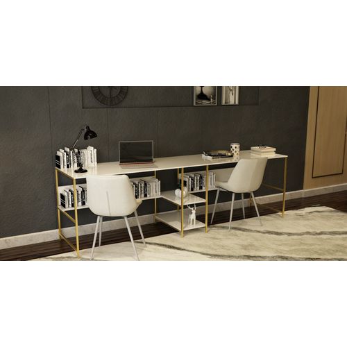 L400 - White, Gold White
Gold Study Desk slika 2