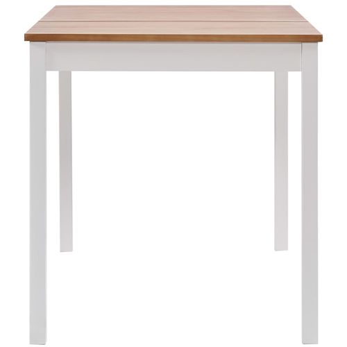 Blagavaonski stol bijelo-smeđi 140 x 70 x 73 cm od borovine slika 4