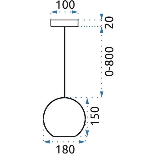 TOOLIGHT Stropna viseća svjetiljka lopta Chrome APP632-1CP slika 13