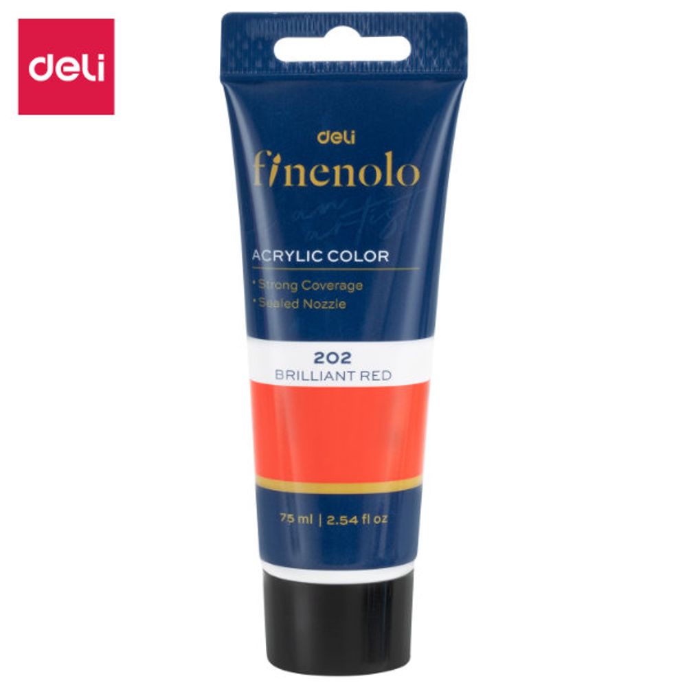 AKRILNA BOJA DELI U TUBI CRVENA 75ml EC75-BE slika 1