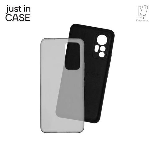 2u1 Extra case MIX paket CRNI za Xiaomi 12 Lite slika 2