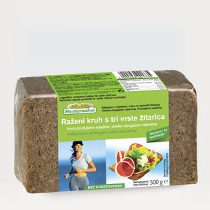 Encian Raženi trajni kruh 3 vrste žitarica 500g