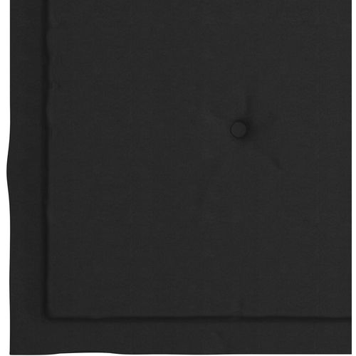 Stolica za ljuljanje s crnim jastukom od masivne tikovine slika 5