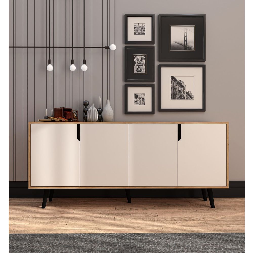Dresser (konzola) "Latina Modern 180" - boja: safirni hrast i bijela slika 1