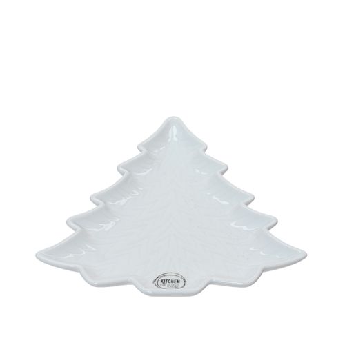 Porcelanski tanjir u obliku jelke 20cm 604080 - White - KMG slika 1