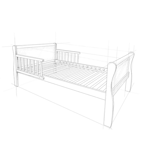 Woodies krevetić Noble Toddler 140x70 white slika 3