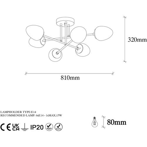 Camflo - 10395 Copper Chandelier slika 7