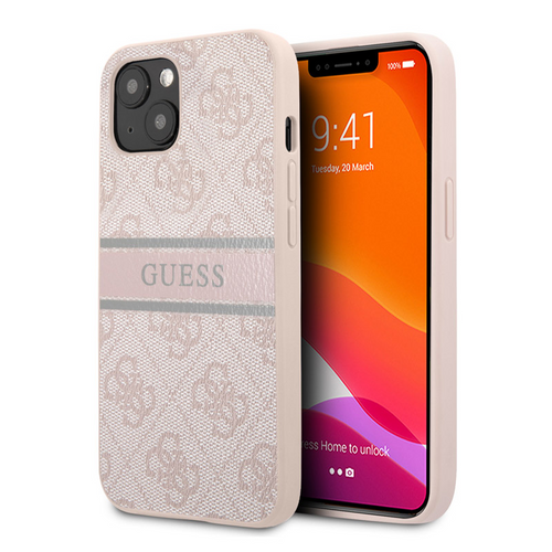 Maska Guess Stripe za iPhone 13 6.1 roze (GUHCP13M4GDPI) slika 1