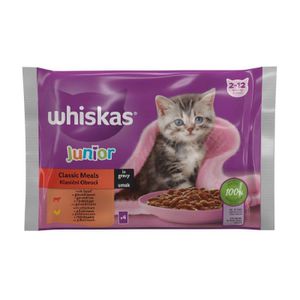 Whiskas hrana za mačke Junior izbor mesa Multipack 4x85g