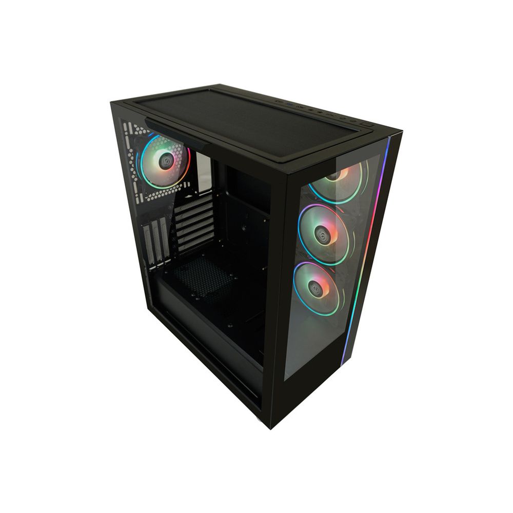LC-Power Case Gaming 808B Midi-ATX, black, HD Audio, 4x 120mm ARGB fan, 1x USB-C slika 2